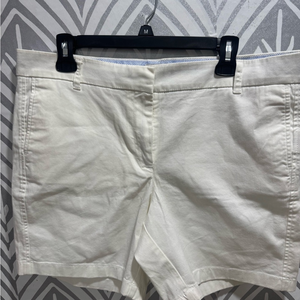 J. Crew White Bermuda Shorts Classic Cotton Design